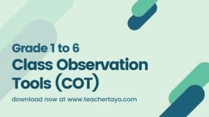 Observation Tools R6 Grade 6 Class Observation Tools Quarter 4 – Free Download - Teacher Tayo