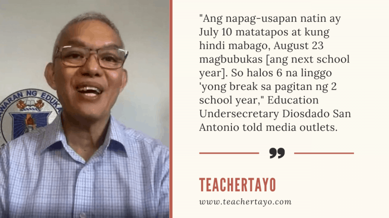 DepEd eyes August 23 as start of SY 2021-2022