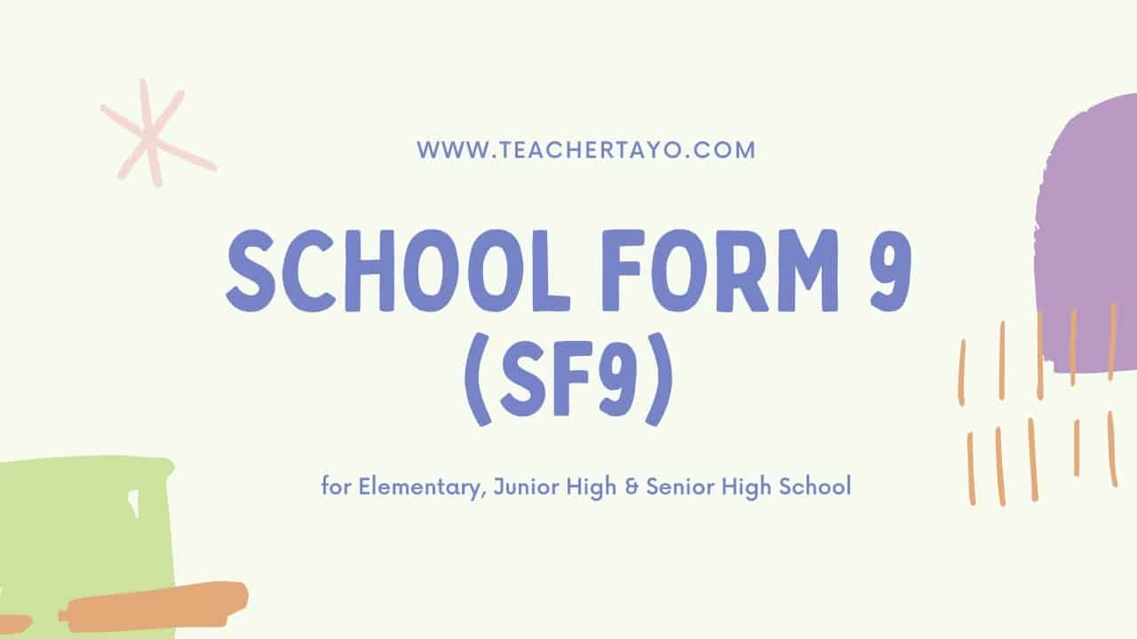 SF9 - School Form 9 for Elementary - Learner's Progress Report Card ...