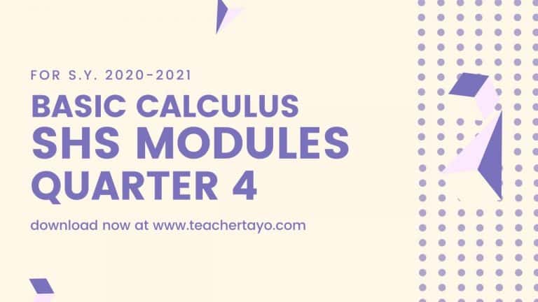 Basic Calculus Senior High School Learning Modules