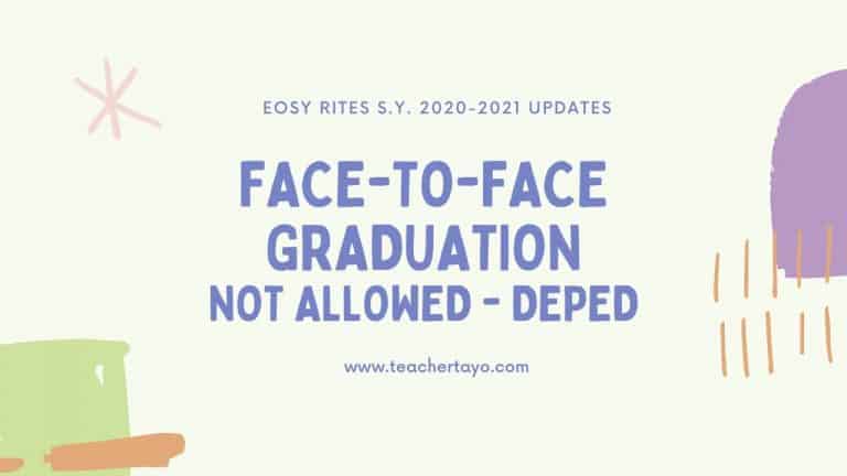 Face-to-face graduation not allowed - DepEd